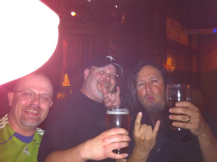 Me on left with Bro in Law and Michael Wilton from Queensryche